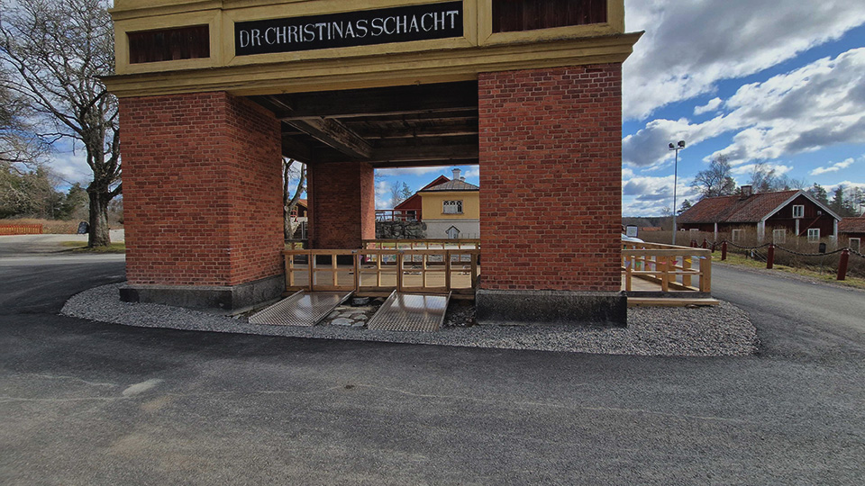 Foto på asfalterad yta vid Drottning Christinas schakt